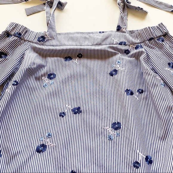 Michael Kors Off the Shoulder Poplin Cotton Top - Picture 4 of 10